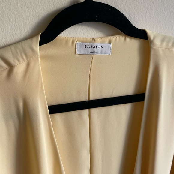 Wilfred Light Yellow Wrap Dress - Picture 2 of 5